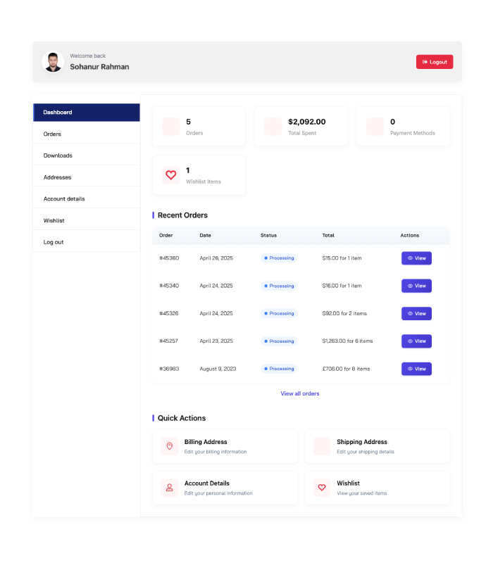 Account Page